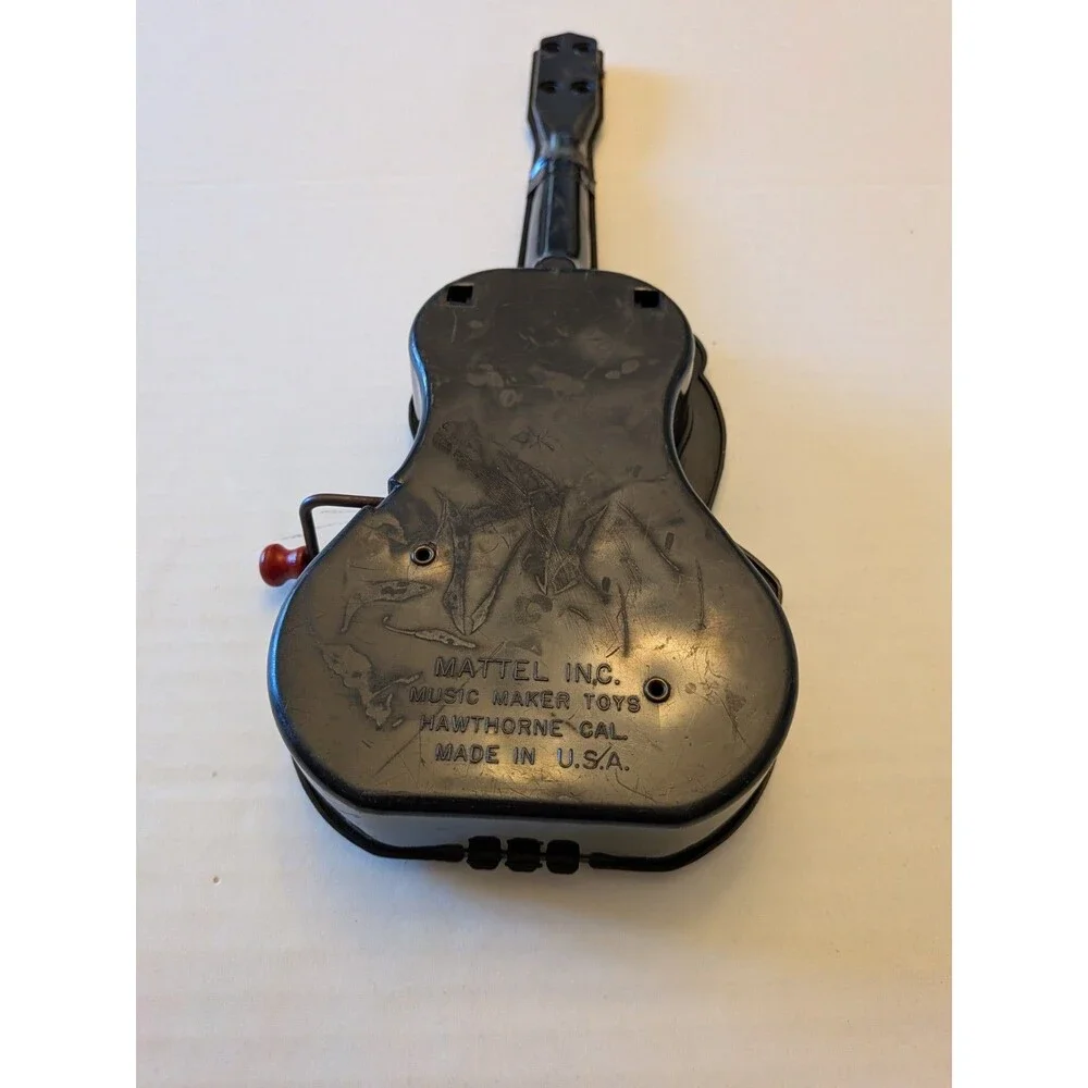 Snoopy Peanuts Toy Hand Crank Guitar Mattel 1967 Works, Fair